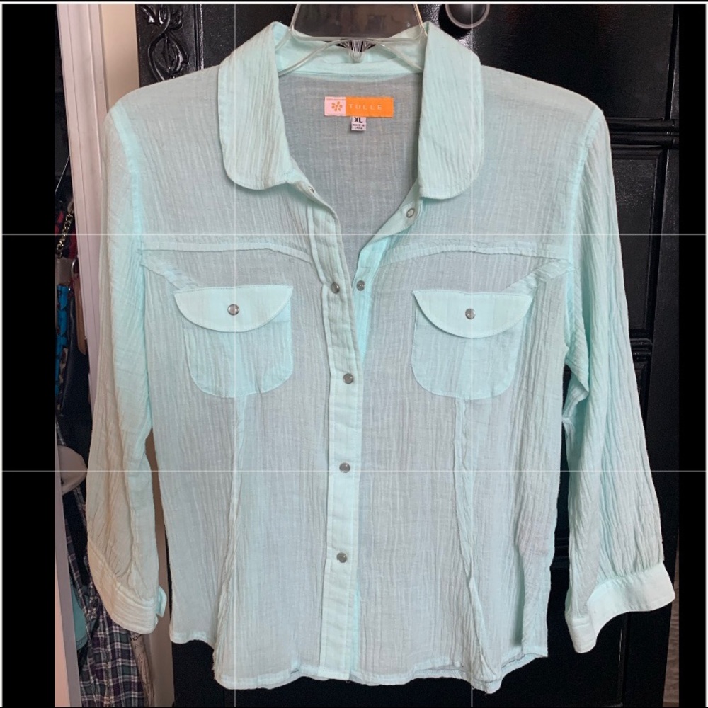 Tulle Button up Shirt